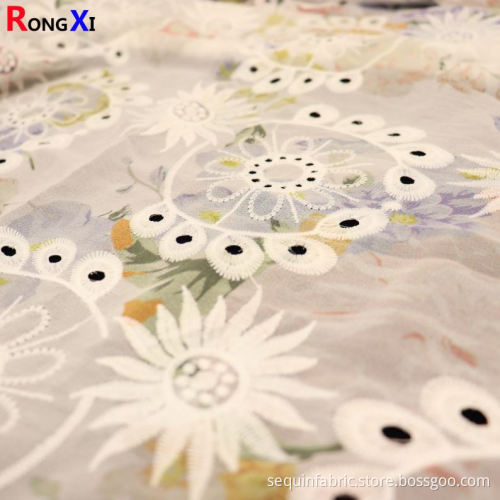 Tissu en mousseline de soie de vente chaude à bas prix